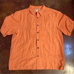 Mens 100% Silk Margaritaville Button Front Shirt